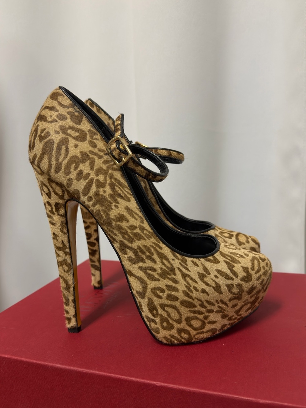 Leopard Print Platform Mary Jane Heels